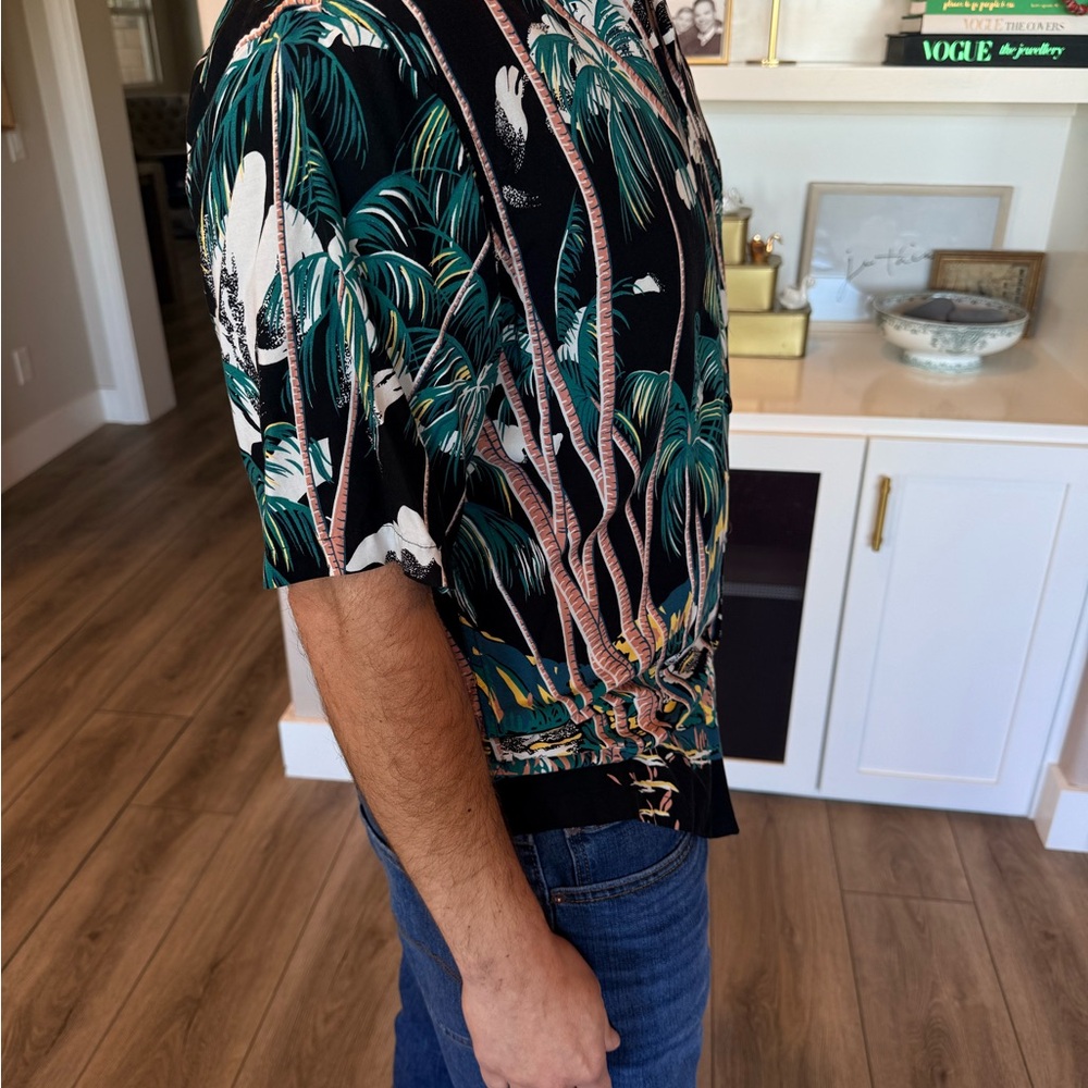 Vintage Pineapple Juice Tropical Print Men's Shirt - Picture 8 of 9